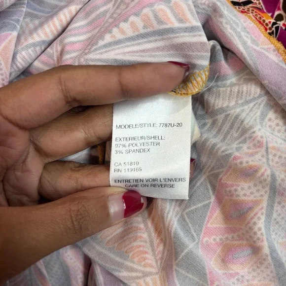 TRIBAL leaf printed dress - Picture 5 of 5